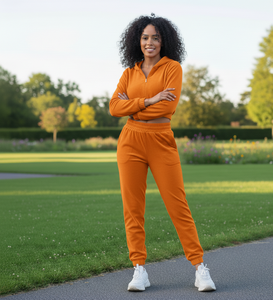 Conjunto Deportivo de Terciopelo para Mujer, Invierno, Color Negro, Cómodo, Peso Medio, con Cordón Ajustable, Antibacterial, Casual, para San Valentín - Product Image 1