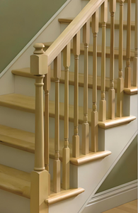 Balustre moderne en bois pour rampes d'escalier d'hôtel et de villa, résistant à l'eau, écologique, à fixation au sol, type d'extrémité - Product Image 5