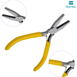 Professional Flat Nose Jewelry Pliers Durable Yellow Rubber Grip <b>Wire</b> Straightening Forming <b>Craft</b> Tool for Jewelry Making - Product Image 5
