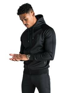 Veste de survêtement décontractée pour homme avec logo personnalisé, en polyester uni, vêtement de sport actif - Product Image 3