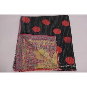 Couverture Kantha imprimée, motif floral vintage, en coton lavable, jeté de lit bohème, couverture indienne réversible, faite à la main, écologique, décoration - Product Image 6