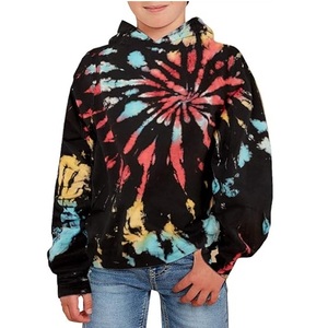 High Quality Cotton Fleece Tie Dye Acid Wash Vintage Pullover Hoodies For Kids <b>Sweatshirts</b> Winter Heavyweight Custom Kids Hooded - Product Image 5