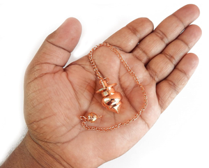 Pendule en cuivre à pointe ronde, pour la radiesthésie, le Reiki, la divination des chakras, la méditation, Pendule Cronus - Product Image 5
