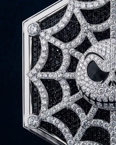 Colgante de Plata 925 con diseño de Telaraña y Jack Skellington, estilo Iced Out, Joyería Hip Hop, Bling para Raperos, con Moissanita y Bicolor - Product Image 2