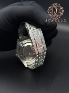 Montre de luxe en acier inoxydable avec diamants Moissanite style Hip Hop, vente en gros d'usine, disponible à prix abordable - Product Image 2