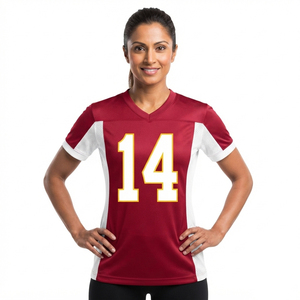 Custom Logo Women’s Football Shirt Premium Breathable Women's Soccer Jersey Women Short Sleeve V-Neck Football Jerseys - Product Image 6