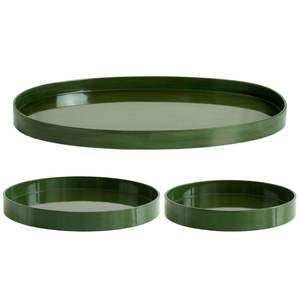 Plateau en métal émaillé de style nordique, finition dorée minimaliste, rond, pour présentation de bijoux et organisateur de cosmétiques pour coiffeuse, vente en gros - Product Image 3