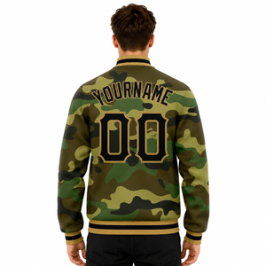 Wholesale OEM Polyester Winter Plus Size Black Baseball Team Jacket Custom Embroidery Varsity Lettermen Jacket <b>Coats</b> for Men - Product Image 4