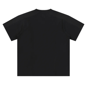 Casual Vintage Men's T-shirt 260g Heavyweight 100%Cotton Wide Rib Small Neckline Loose Large <b>Dropped</b> Shoulders Short Front - Product Image 4