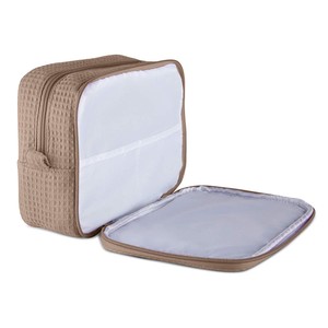 Waffle Texture Corduroy <b>Makeup</b> Bag Zipper Cosmetic Pouch Portable Travel Toiletry <b>Case</b> Custom Gift Bag - Product Image 4