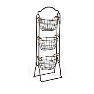 Panier de rangement de comptoir de cuisine en fil de fer, 3 niveaux, pour fruits et légumes, durable, taille et forme personnalisables, tendance du moment - Product Image 3