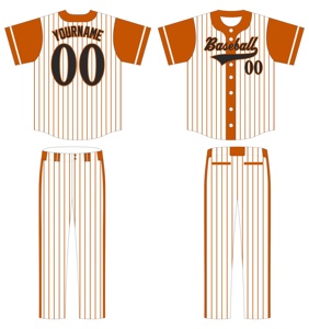 Tenues de baseball personnalisées pour hommes, ensemble maillot rayé et pantalon, respirant, polyester, manches courtes, fermeture boutonnée, toutes saisons, vêtements pour adultes - Product Image 1