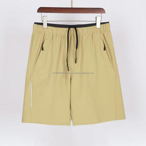 Pantalones cortos de cintura elástica para hombre, pantalones cortos informales de media longitud con bolsillo con cremallera invisible para hombre, pantalones cortos deportivos de nailon Spandex de buena calidad - Product Image 5