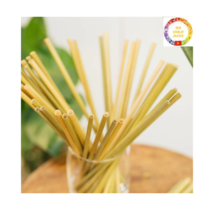 Pailles à boire naturelles en herbe |   Matériel organique compostable |   Approvisionnement en gros |   Pour pique-nique, fête, utilisation estivale - Product Image 1
