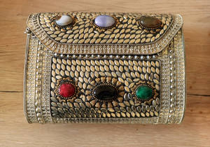 กระเป๋าคลัทช์ทำมือลายหินอินเดียแฟชั่นคลาสสิกทำด้วยมือคุณภาพสูงกระเป๋าคลัทช์โมเสคไมโครไฟเบอร์ - Product Image 4