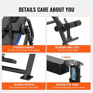 Tavolo per Inversione Professionale con Capacità di 136 kg, Macchina per Decompressione e Stretching della Schiena, Attrezzatura per Allenamento di Forza - Product Image 6
