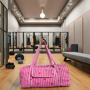 Sac de voyage léger, grande capacité, écologique, durable, imprimé à la main, matelassé à la machine, élégant, portable, sport - Product Image 3