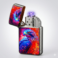 Briquet électrique Falcon X rechargeable 950 mAh Type-C, coupe-vent, sans flamme, à allumage plasma, pour usage extérieur et cigarettes