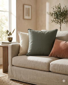 Coussin en coton polyester 18x18 pouces - Product Image 1