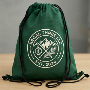 Regal Three Llc <b>Drawstring</b> <b>Backpack</b> Canvas Unisex Outdoor Letter Pattern Rope Handle <b>Drawstring</b> Bags Unisex - Product Image 6