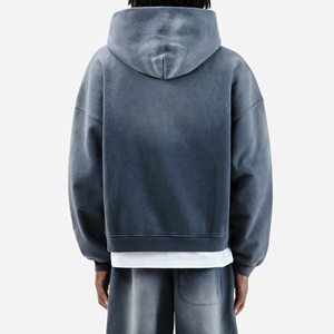 Vente en gros de sweats à capuche pour hommes, effet délavé soleil, matière respirante de qualité supérieure, style unique, nouvelle collection, streetwear, modèle vierge pour personnalisation - Product Image 2