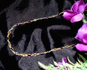 Brass 18K Gold Plated Multi Gemstone Beach Wedding Trendy Necklace Handmade Colorful <b>Rope</b> <b>Chain</b> Jewelry for Women - Product Image 5