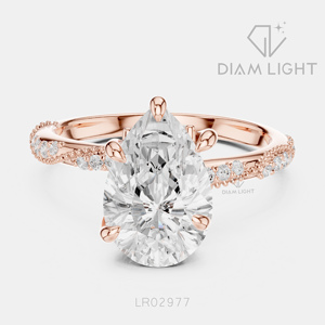 แหวนเพชรทรงลูกแพร์ 2.38 กะรัต ทองคำขาว 14K สำหรับผู้หญิง ได้รับการรับรองจาก IGI สี F+ ความสะอาด VS+ ของขวัญสำหรับผู้หญิง - Product Image 3