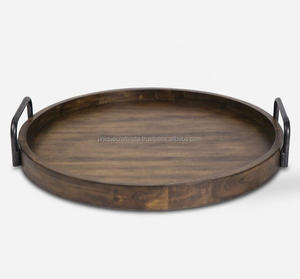 Bandeja DE SERVICIO DE MADERA clásica con esmalte Meena Art para bares y restaurantes - Product Image 5