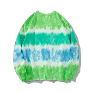 Sudadera con cuello redondo de estilo urbano, con logotipo personalizado, servicio OEM, estampado de patrón sólido, corte holgado, peso pesado, teñido anudado, para otoño - Product Image 4