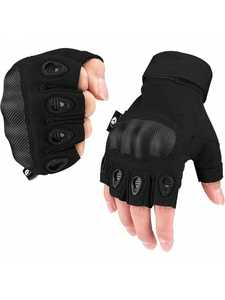 Guantes Tácticos Personalizables de Medio Dedo, Transpirables, con Nudillos de Goma Dura, Unisex, para Ciclismo, Antideslizantes, con Cierre de Gancho y Bucle - Product Image 4