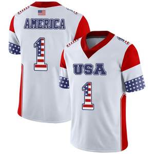 Camisetas de Fútbol Americano Estilo Urbano para Adultos, Venta al por Mayor, Camisetas Americanas para Hombre, Bordadas, de Secado Rápido, 100% Poliéster - Product Image 3