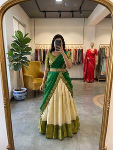 Grâce intemporelle du Sud, ensemble de lehenga choli en soie exquise pour femmes, design traditionnel moderne, parfait pour les mariages - Product Image 1