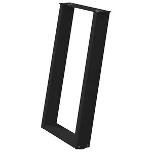 Pied de table à manger en acier noir thermolaqué 23,6 x 28,3-28,7 pouces - Product Image 4