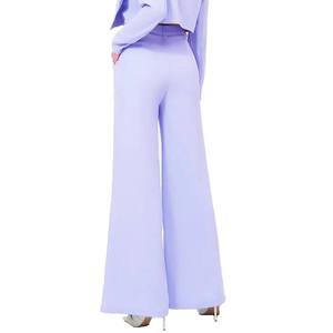 Pantalones de Vestir de Pierna Ancha para Mujer, a la Moda, de Cintura Alta, Transpirables, para Trabajo, OEM ODM - Product Image 2