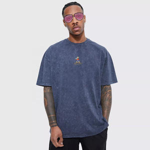 T-shirts délavés pour hommes en gros – Qualité supérieure, style personnalisé, décontractés, à manches courtes, en coton, grandes tailles, en promotion - Product Image 1