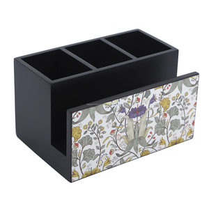 Alta demanda Cubiertos de madera Mesa Cubiertos Organizador de utensilios de madera Cocina de madera con mango de metal Condimento Caddy con mango - Product Image 1