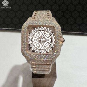 นาฬิกาข้อมือผู้ชาย Charm Jewels หรูหรา แฟชั่น ตัวเรือนสแตนเลสทรงเหลี่ยม ระบบกลไกอัตโนมัติ แสดงวันที่ หน้าปัด 40 มม. กันน้ำ 10 บาร์ - Product Image 1