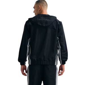 Men Full <b>Zip</b> <b>Hooded</b> Tracksuit Set Straight Leg Trousers Relaxed Fit Casual Sports Two Piece Lounge Outfit with Side Pockets - Product Image 4