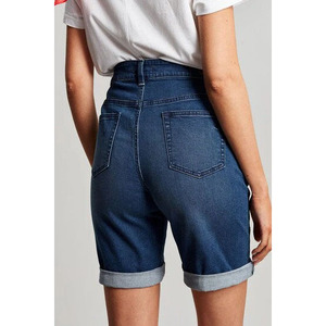 High Quality Canvas Denim Shorts Fashion High Waist Blue <b>Jeans</b> Casual Pants Elastic Waist <b>Drawstring</b> <b>Men</b> Denim Quick Dry - Product Image 4