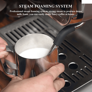 Macchina da Caffè Espresso Semiautomatica 20 Bar con Doppia Caldaia, Macinacaffè Integrato, Estrazione per Due Tazze, per Cappuccino Italiano LC - Product Image 6