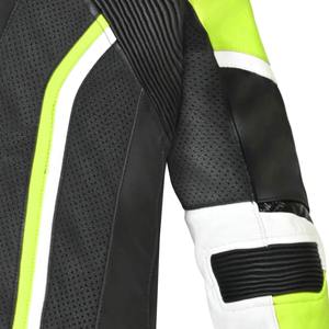 Combinaison de course moto professionnelle en cuir vert fluo, maillot et pantalon de course 2026, équipement de performance sur piste le plus vendu - Product Image 4