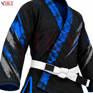 Conjunto de Uniforme de Jiu Jitsu Sublimado Personalizado en Negro y Azul, Tejido de Perlas de Alta Resistencia, con Costuras en Contraste, Equipo de Artes Marciales - Product Image 5