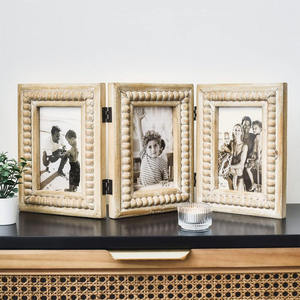 Cadre photo en bois fait main, écologique, durable, résistant aux UV, design rustique naturel, léger, support d'image de table pour - Product Image 5