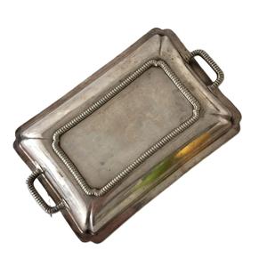 Plateau de service en aluminium plaqué argent pour restaurant, maison, cuisine, vaisselle, plateau de service pour aliments et en-cas avec poignée - Product Image 5