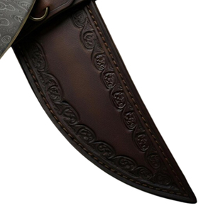 Cuchillo de Caza y Camping de Damasco Soldado con Patrón Personalizado, Grado Industrial, Hecho a Mano, Hoja Fija, Utilidad para Exteriores, para Coleccionistas - Product Image 6