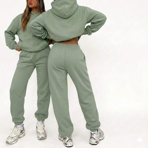 Ensemble sweat-shirt et pantalon de jogging pour femme, design moderne, tenue décontractée, tissu doux et confortable, vêtements élégants, vente en gros - Product Image 1