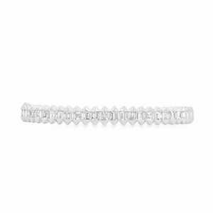 Baguette Lab Grown Diamond Bangles Pyramid Spike Channel Set Classic Elegant <b>Bracelet</b> Luxury Jewelry 14K <b>Solid</b> Gold Manufacturer - Product Image 3