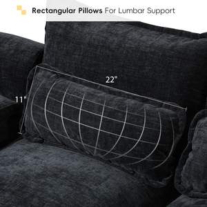 110*55 moderno divano modulare a forma di U 6 posti a forma di ciniglia Cloud Set 110*55 mobili interni simmetrici cuscini in vita 5 soggiorno - Product Image 6