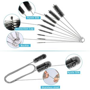10pcs Set of Flexible <b>Drain</b> <b>Brush</b> Straw Cleaner 61Inch Stainless Steel Double-Ended Hose <b>Brush</b> 8.2Inch N Pipe Cleaners <b>Brush</b> - Product Image 6