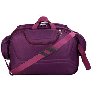 Purple Polyester Travel Duffel Bag With Adjustable Shoulder Strap And Top Handle Fashionable Portable Design - Product Image 5